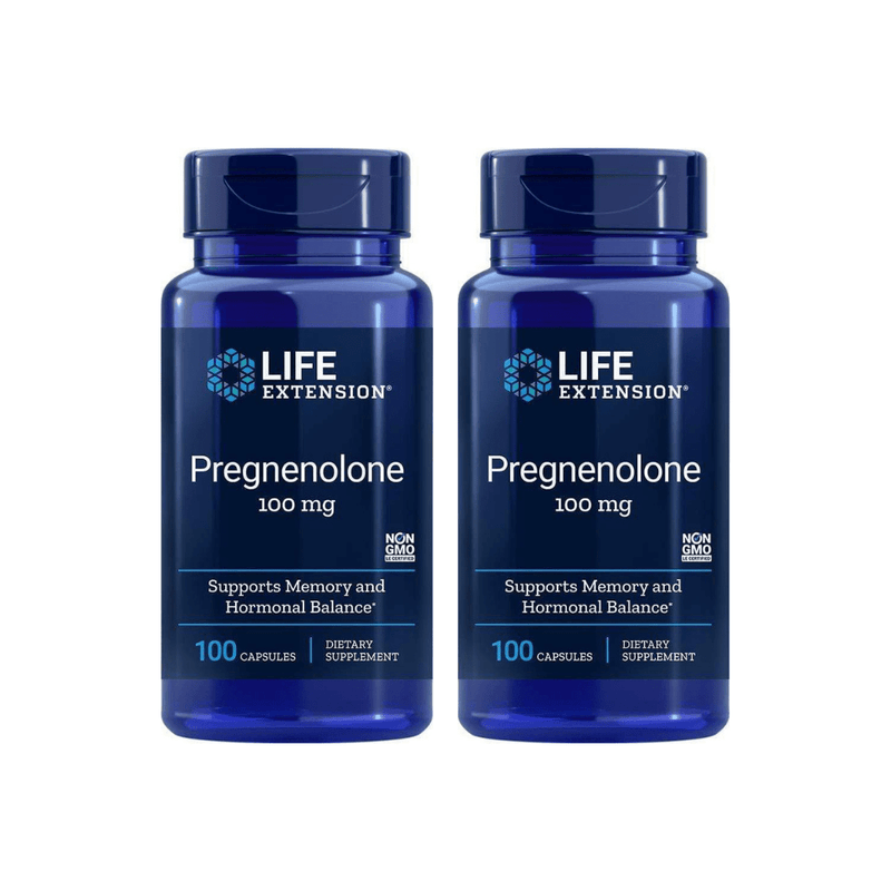 Life Extension Pregnenolone 100mg -- 100 Capsules 2 Pack