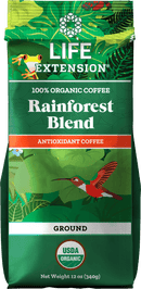 Life Extension Rainforest Blend Decaf Ground Coffee -- 12 oz Ground