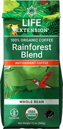 Life Extension Rainforest Blend Decaf Ground Coffee -- 12 oz Whole Bean