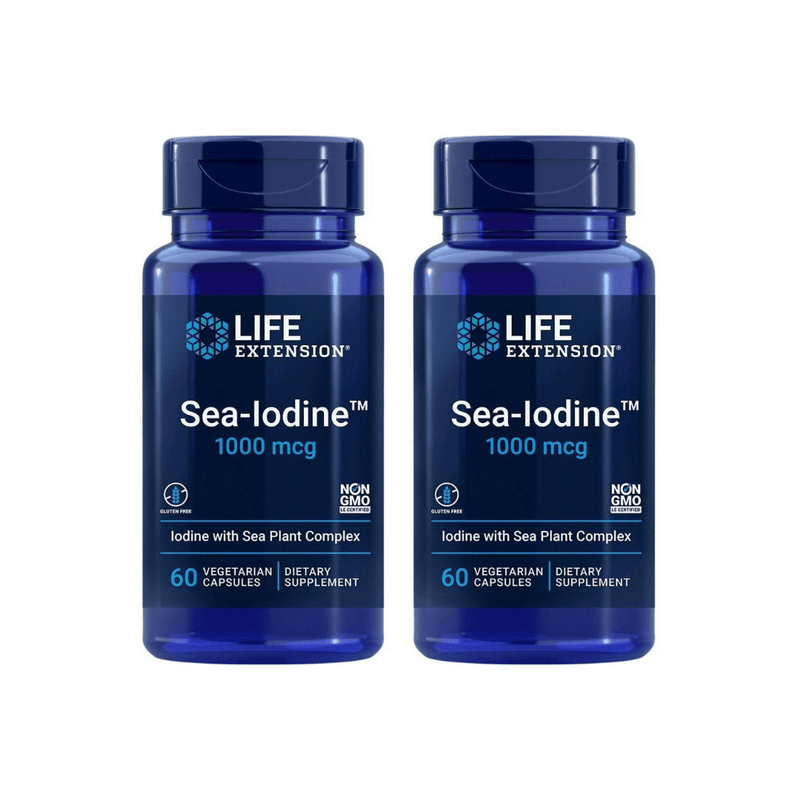 Life Extension Sea-Iodine 1000 mcg  -- 60 Vegetarian Capsules 2 Pack