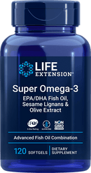 Life Extension Super Omega-3 EPA-DHA w-Sesame Ligans & Olive Extract -- 60 Softgels 120 Softgels