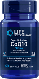 Life Extension Super Ubiquinol CoQ10 w-Enhanced Mitochondrial Support 100mg -- 30 Softgels 60 Softgels