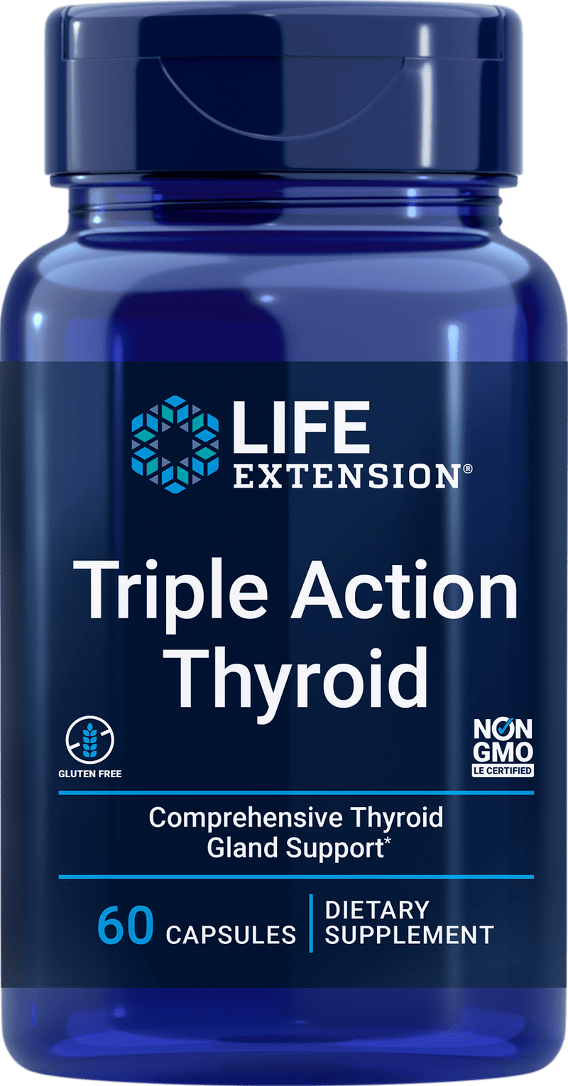Life Extension Triple Action Thyroid -- 60 Capsules