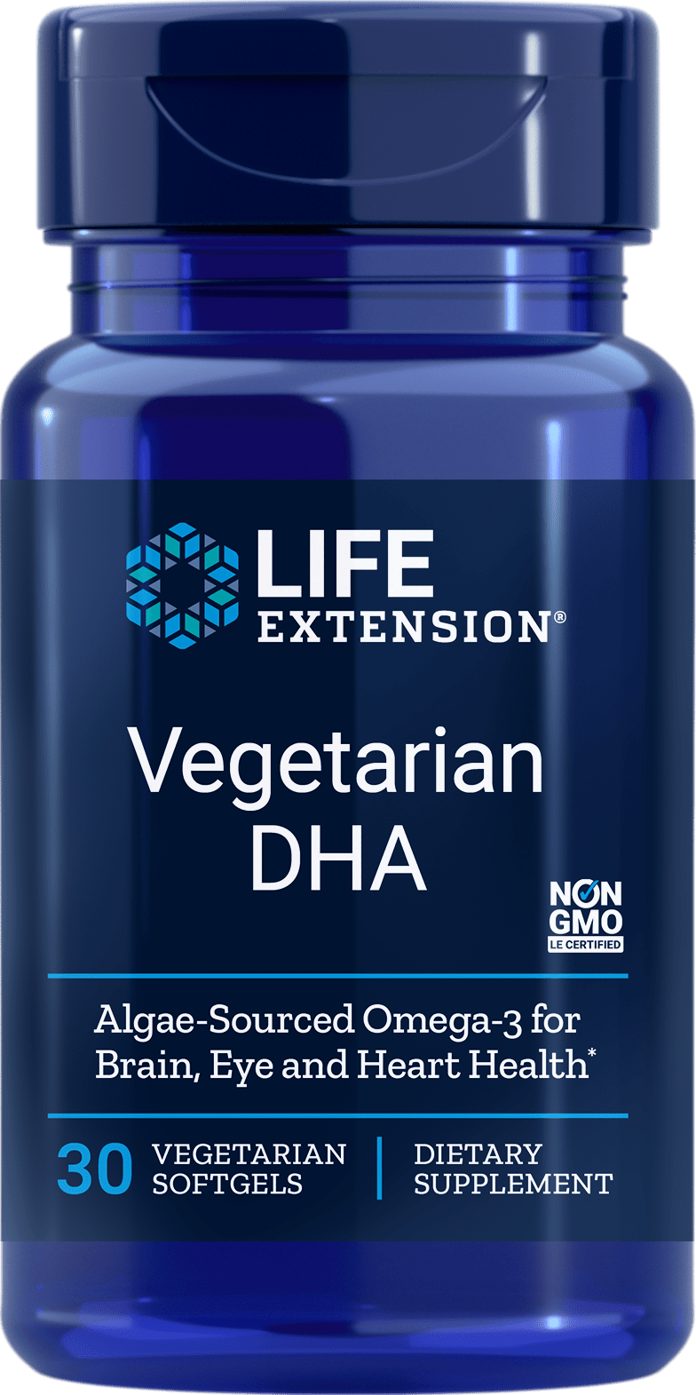 Life Extension Vegetarian Sourced DHA -- 30 Softgels