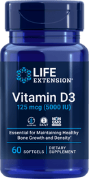 Life Extension Vitamin D3 125mcg -- 60 Capsules