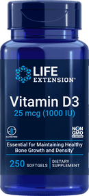 Life Extension Vitamin D3 -- 90 Softgels 250 Softgels