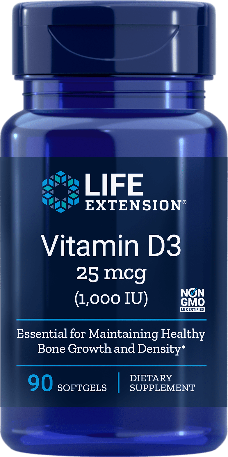 Life Extension Vitamin D3 -- 90 Softgels