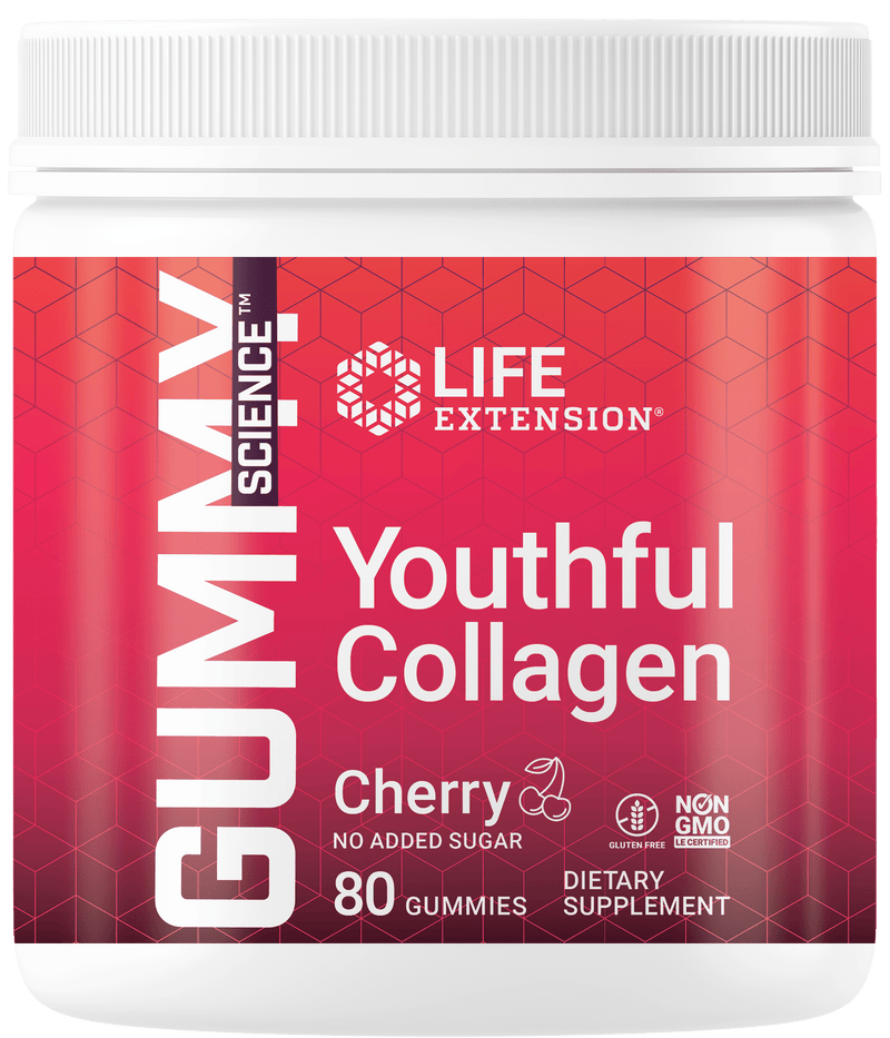 Life Extension Youthful Collagen Cherry -- 80 Gummies