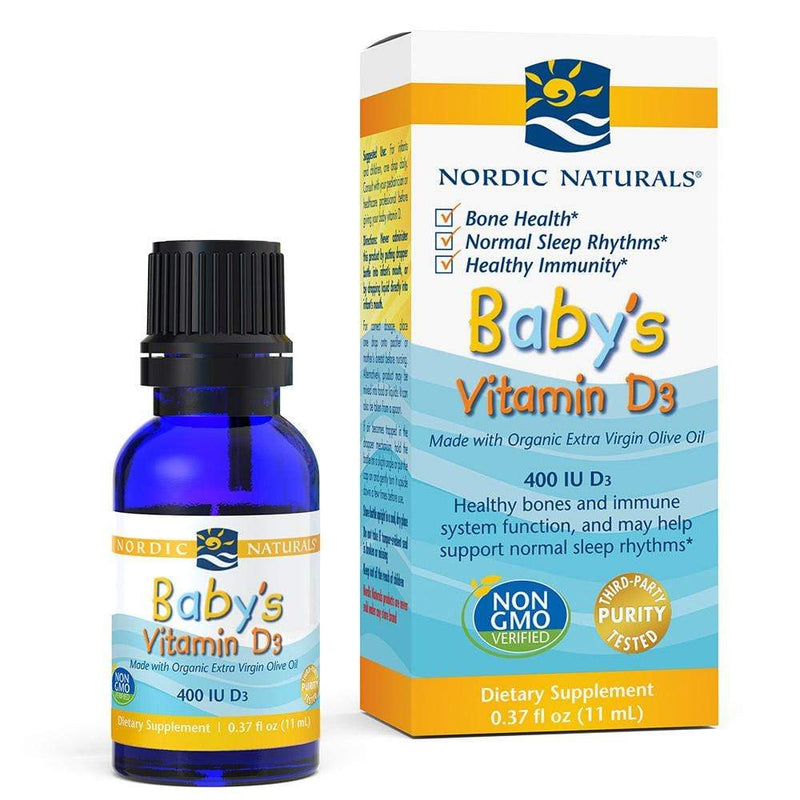 Nordic Naturals Baby's Vitamin D3 Unflavored -- 0.37 Fluid Ounces with Dropper