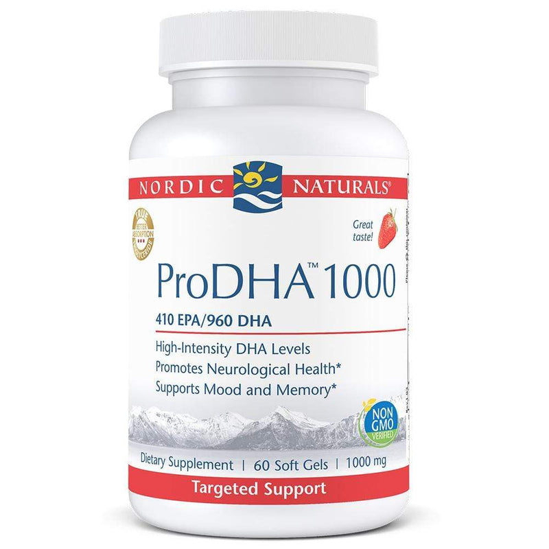 Nordic Naturals ProDHA1000  Strawberry -- 60 Soft Gels