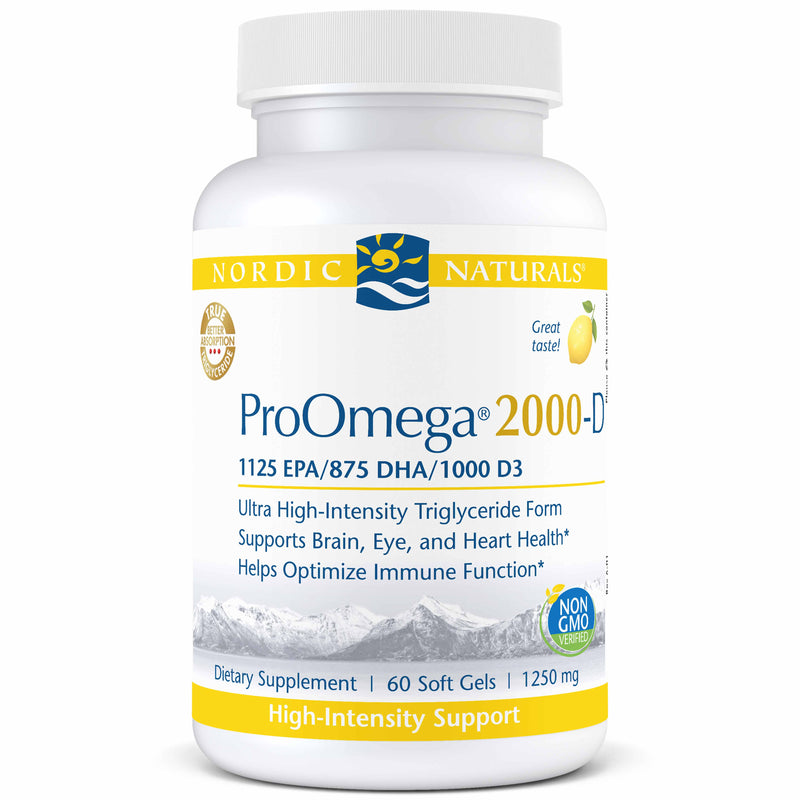 Nordic Naturals ProOmega 2000-D Lemon -- 60 Soft Gels