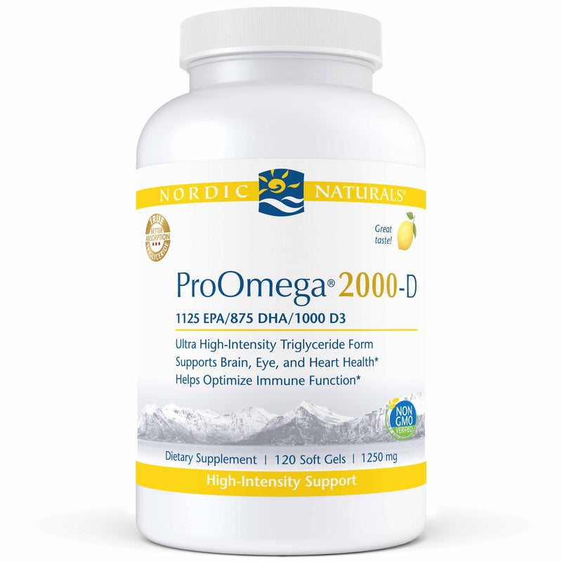 Nordic Naturals ProOmega 2000-D Lemon -- 60 Softgels 120 softgels