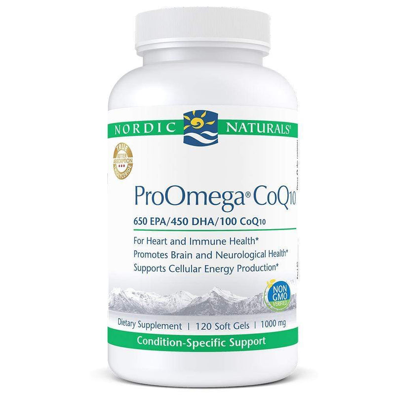 Nordic Naturals ProOmega CoQ10 Unflavored -- 60 Softgels 120 softgels