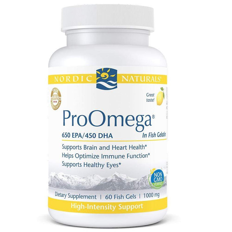 Nordic Naturals ProOmega in Fish Gelatin Lemon -- 60 Soft Gels