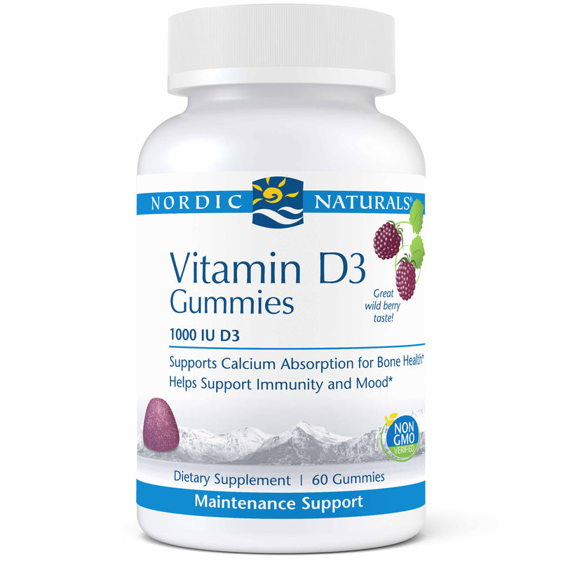 Nordic Naturals Vitamin D3 Gummies Wild Berry -- 60 Gummies