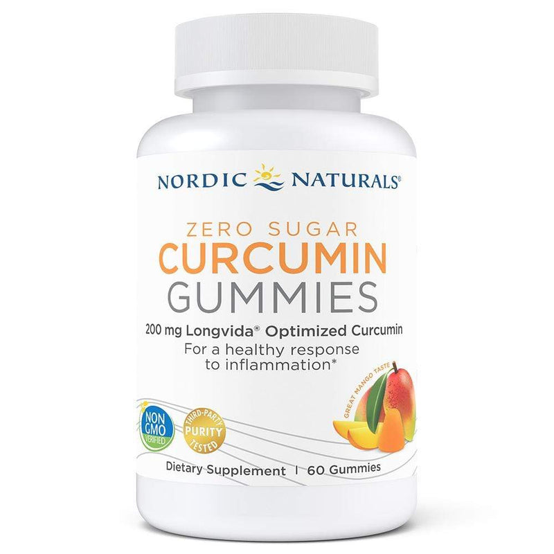 Nordic Naturals Zero Sugar Curcumin Gummies Mango -- 60 Gummies