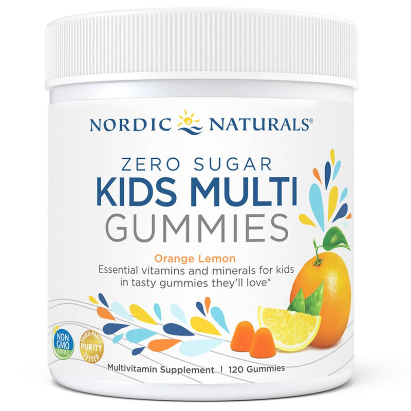 Nordic Naturals Zero Sugar Kids Multi Gummies - Orange Lemon -- 120 Gummies