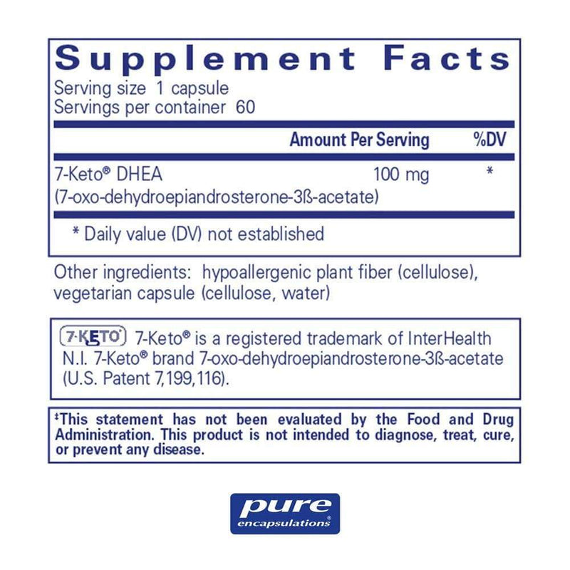 Pure Encapsulations 7-KETO DHEA 100 mg -- 60 Capsules