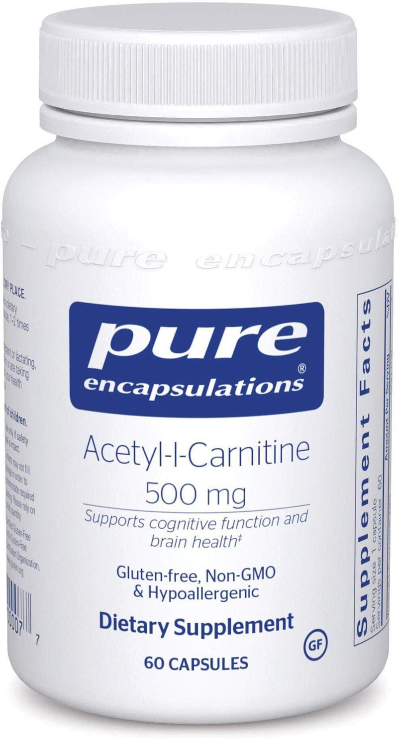 Pure Encapsulations Acetyl-l-Carnitine 500 mg -- 60 Capsules