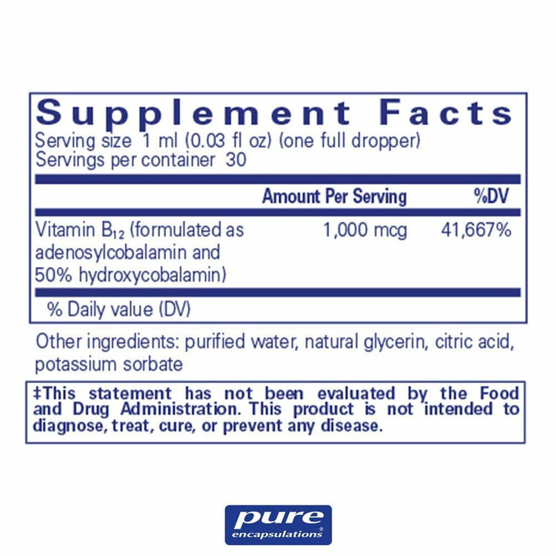 Pure Encapsulations Adenosyl-Hydroxy B12 Liquid -- 1 fl oz