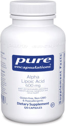 Pure Encapsulations Alpha Lipoic Acid 600 mg -- 60 Capsules 180 capsules