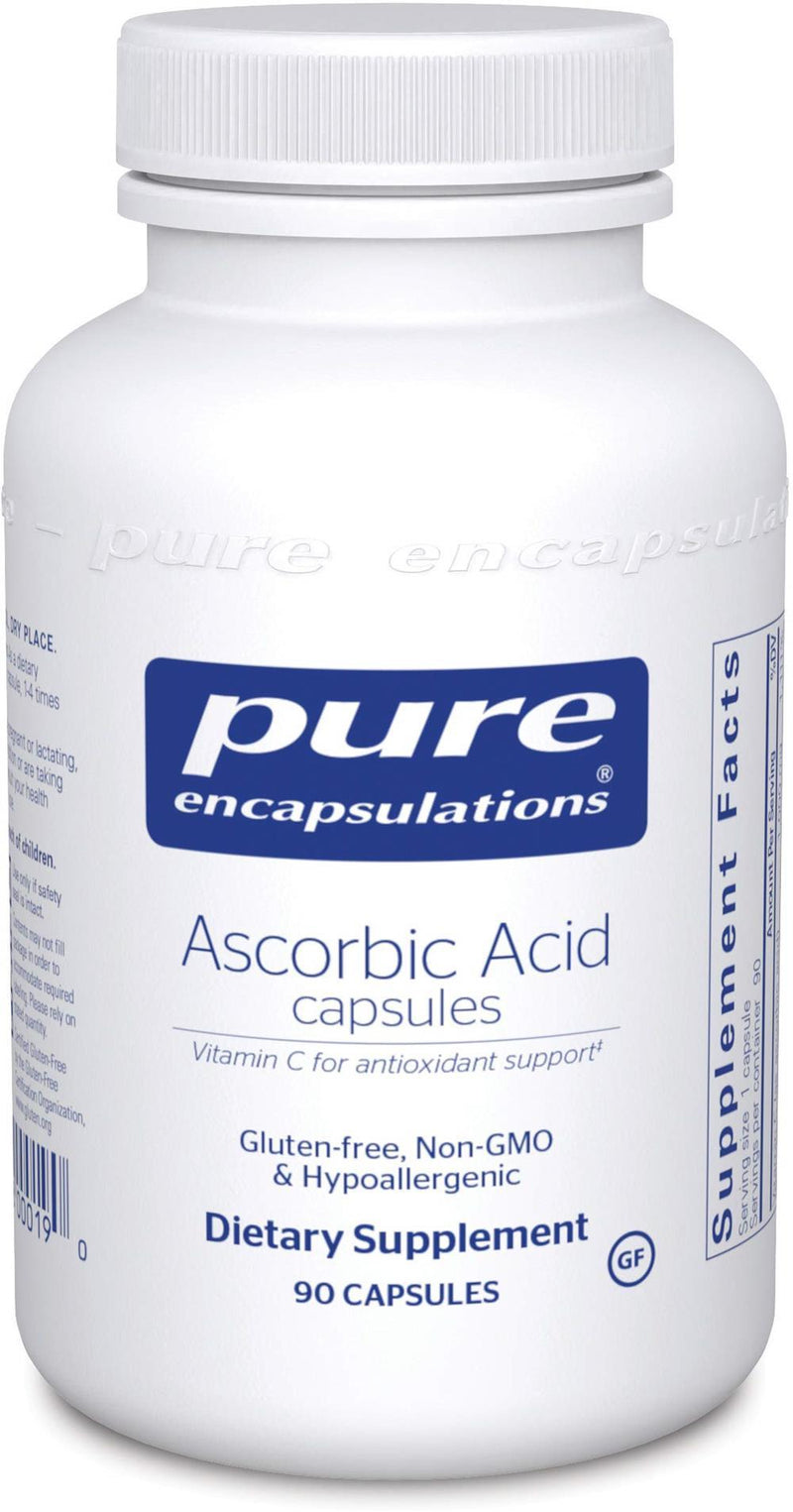 Pure Encapsulations Ascorbic Acid Capsules - -- 90 Capsules