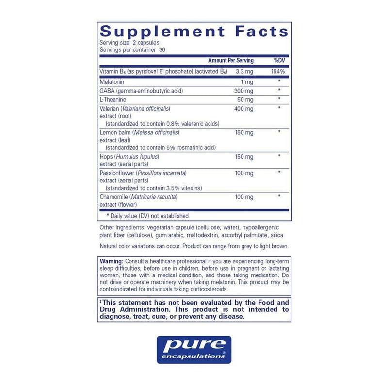 Pure Encapsulations Best-Rest Formula -- 60 Capsules