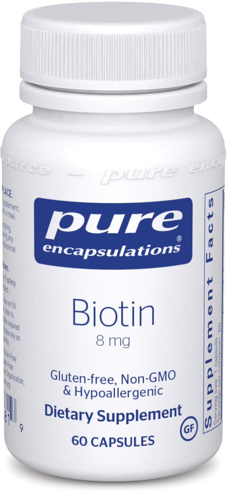 Pure Encapsulations Biotin 8 mg -- 60 Capsules