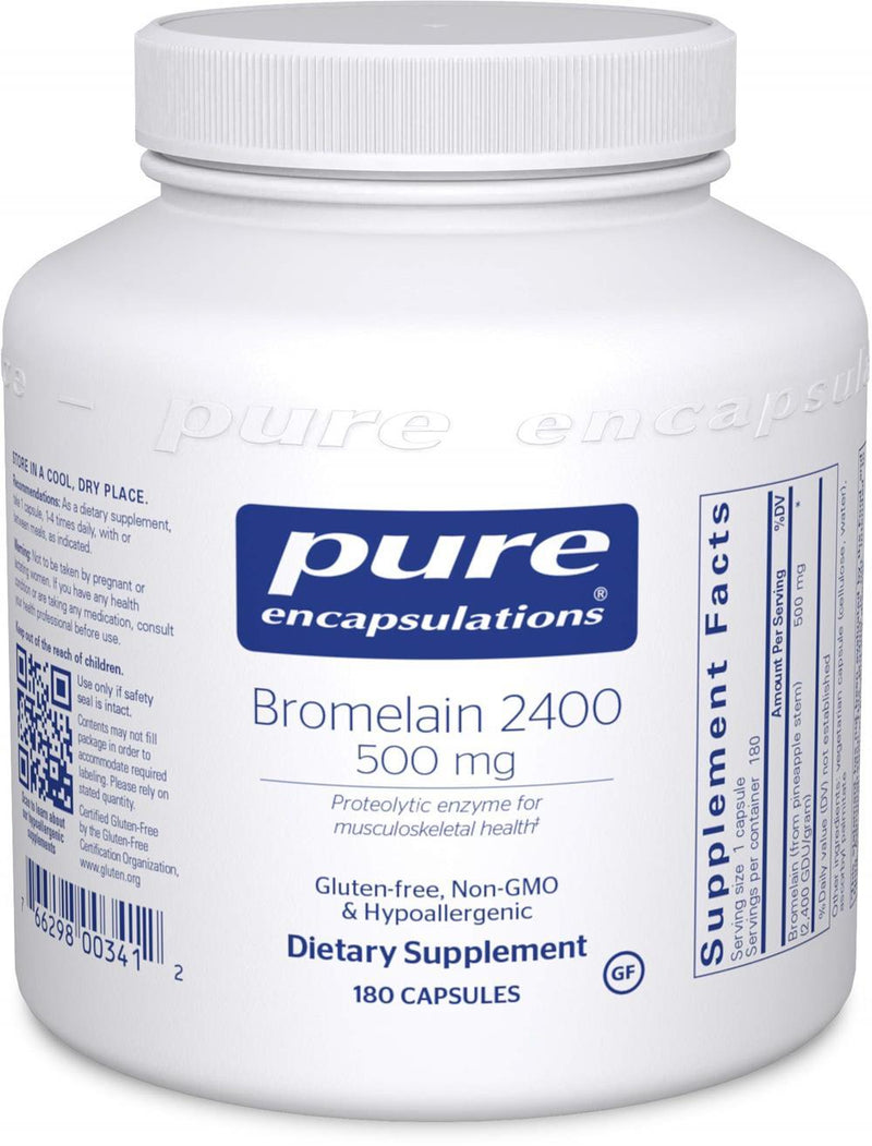 Pure Encapsulations Bromelain-2400-500 mg -- 60 Capsules 180 capsules