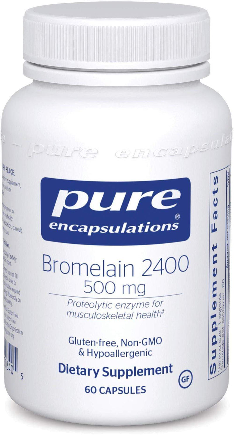 Pure Encapsulations Bromelain -- 2400-500 mg -- 60 Capsules