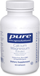 Pure Encapsulations Calcium-Magnesium (Citrate) -- 90 Capsules