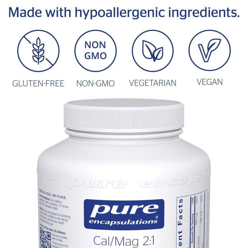 Pure Encapsulations Calcium Magnesium (Malate) 2:1 -- 180 Capsules