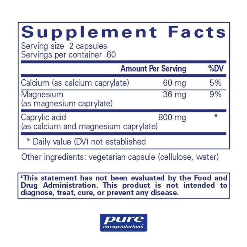 Pure Encapsulations Caprylic Acid -- 120 Capsules