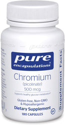 Pure Encapsulations Chromium (picolinate) 500 mcg -- 60 Capsules 180 capsules