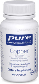 Pure Encapsulations Copper (Citrate) -- 60 Capsules