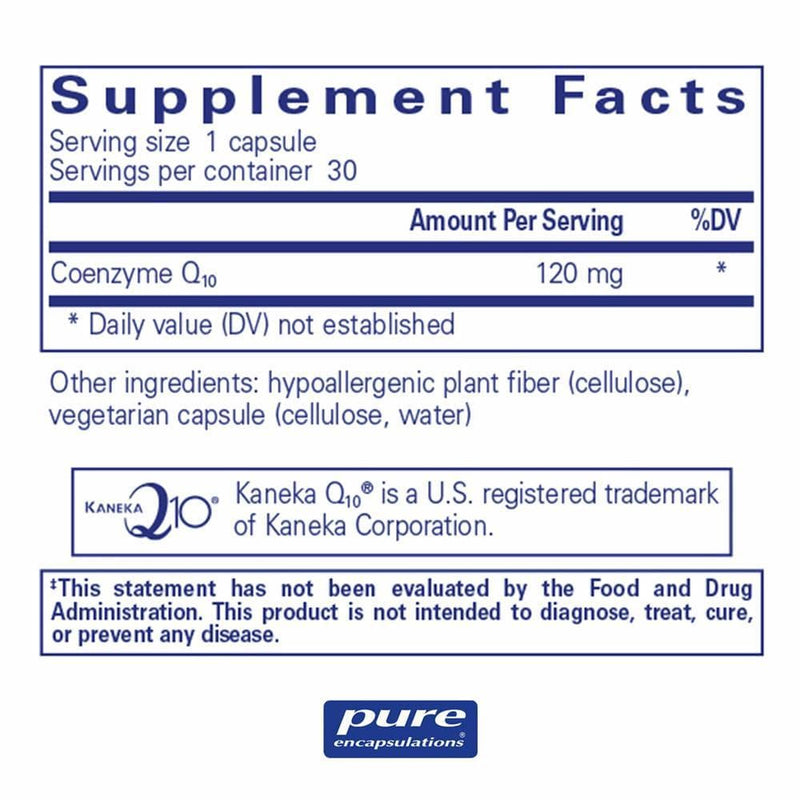 Pure Encapsulations CoQ10 120 mg -- 30 Capsules