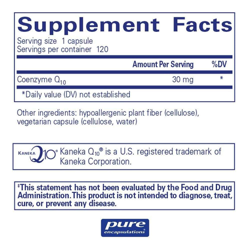 Pure Encapsulations CoQ10 30 mgÂ  -- 120 Capsules