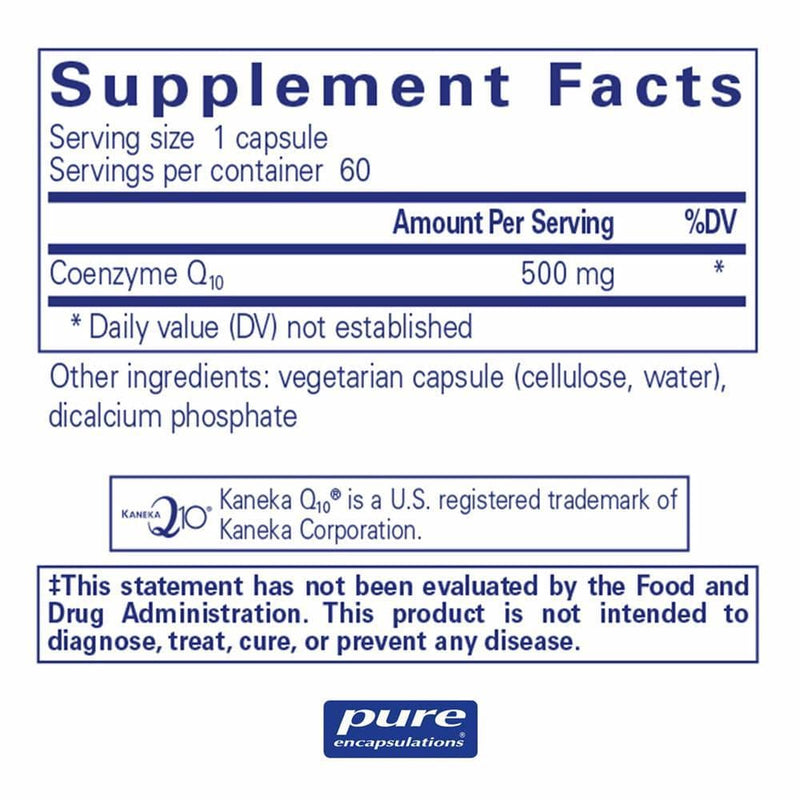 Pure Encapsulations CoQ10 500 mgÂ  -- 60 Capsules