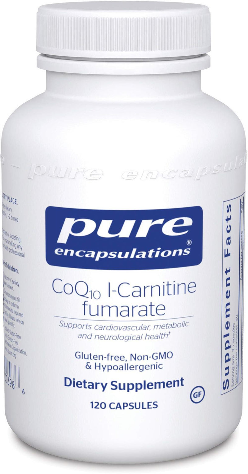 Pure Encapsulations CoQ10 L-Carnitine Fumarate -- 120 Capsules