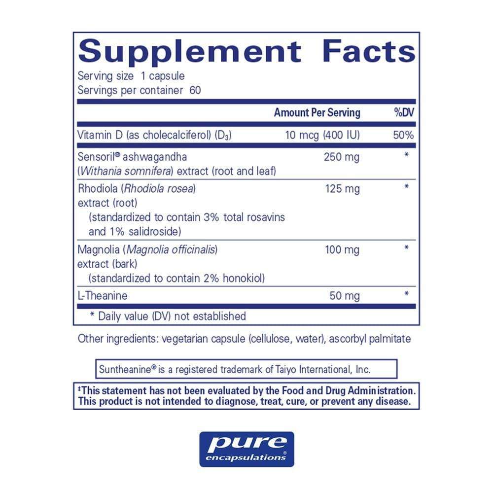 Pure Encapsulations Cortisol Calm -- 60 Capsules