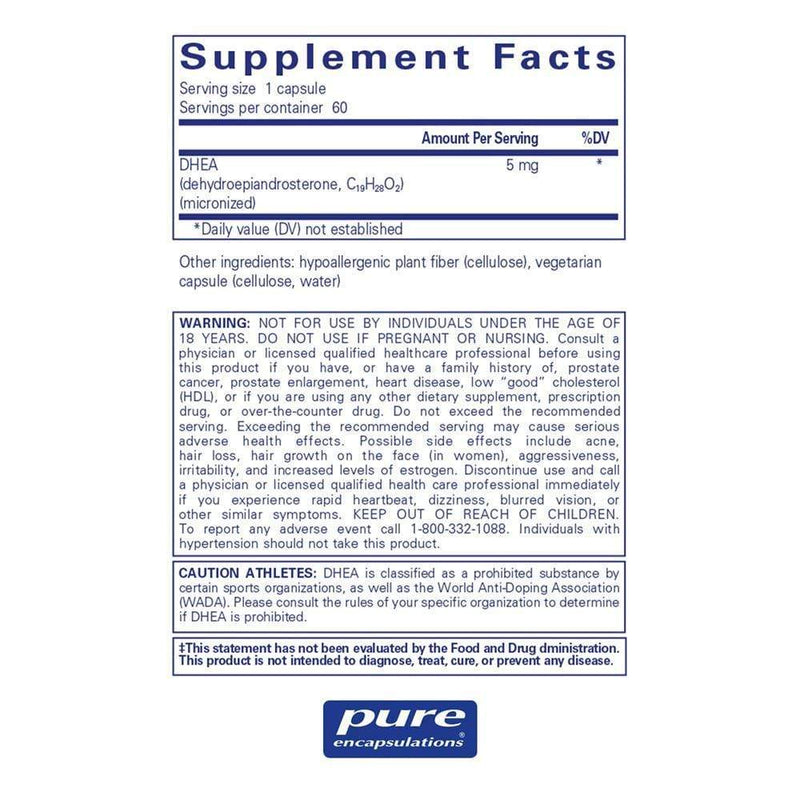 Pure Encapsulations DHEA 5 mg -- 60 Capsules