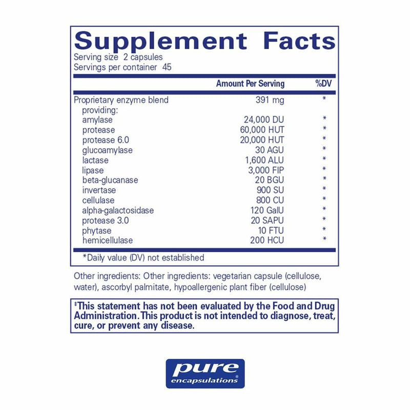 Pure Encapsulations Digestive Enzymes Ultra -- 90 Capsules