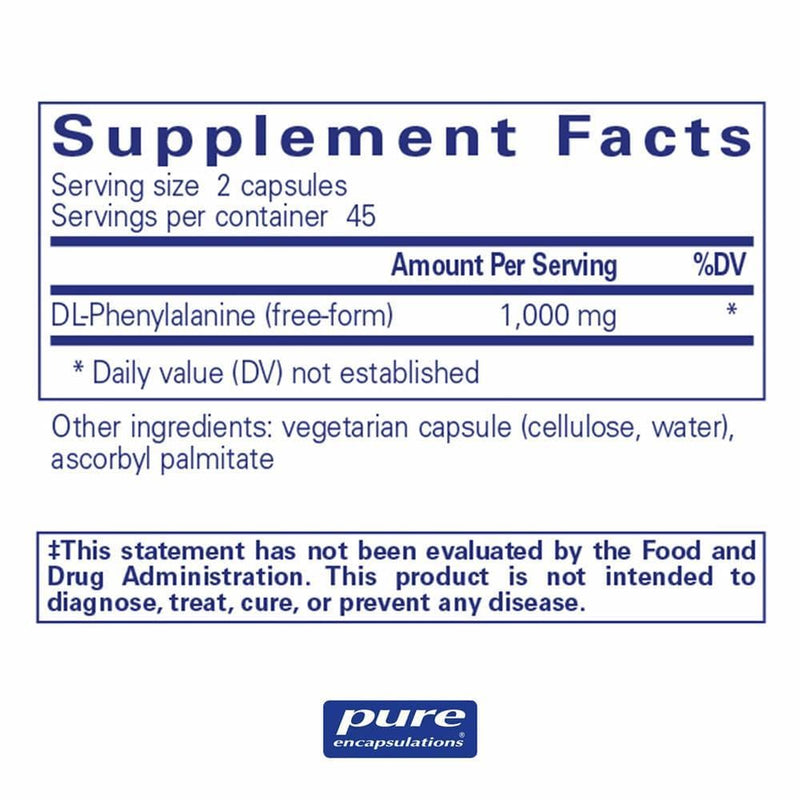 Pure Encapsulations DL-Phenylalanine -- 90 Capsules