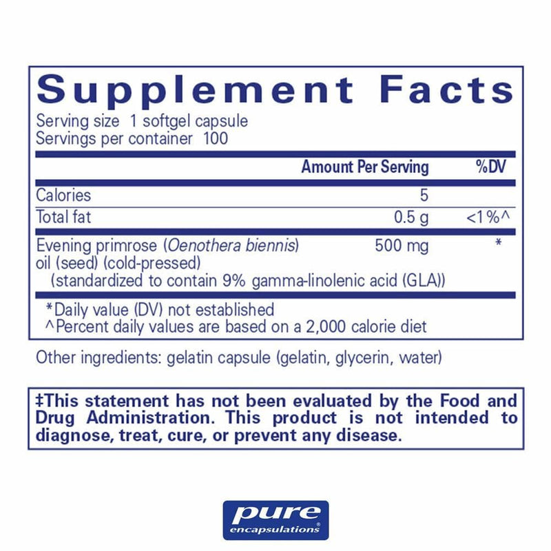 Pure Encapsulations E.P.O. 500 mgÂ  100 Capsules