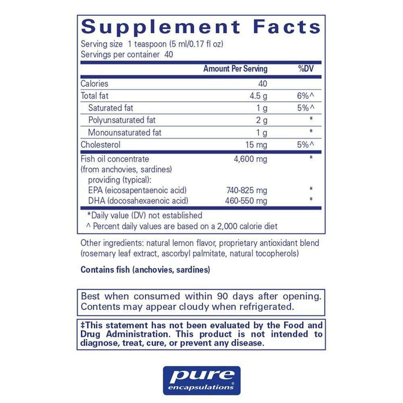 Pure Encapsulations EPA-DHA -- 200 mL