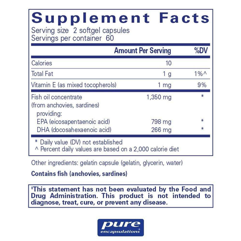 Pure Encapsulations EPA Ultimate -- 120 Capsules