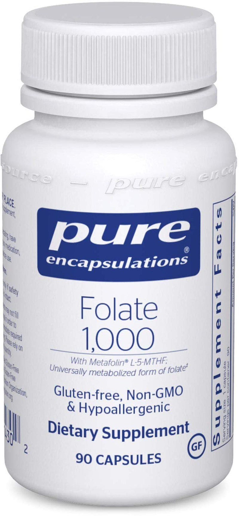 Pure Encapsulations Folate 1000Â  -- 90 Capsules