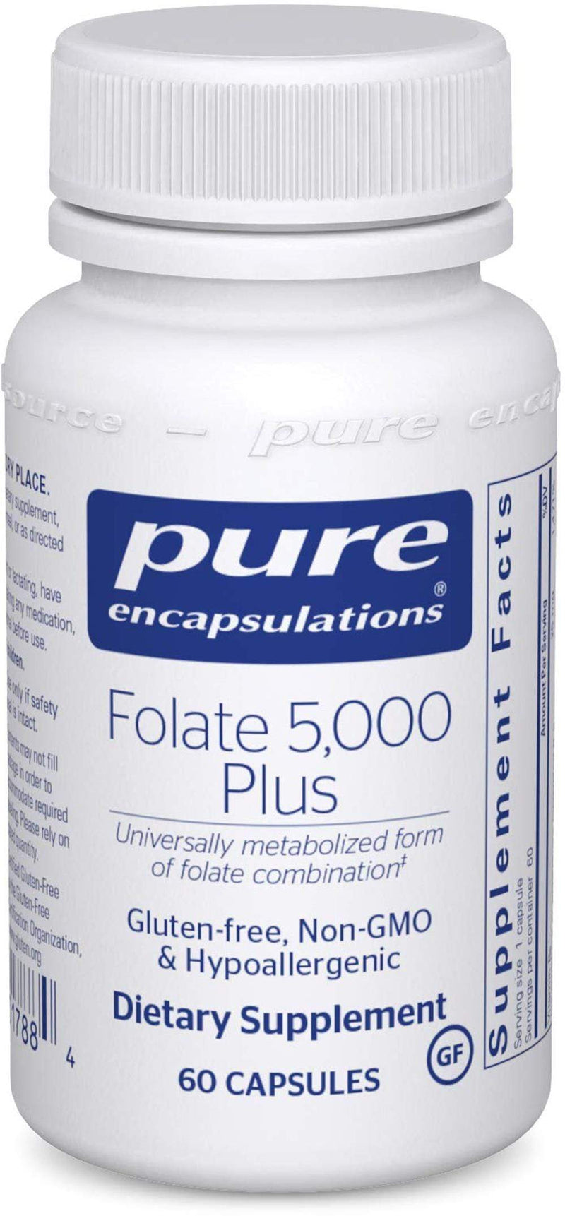 Pure Encapsulations Folate 5,000 Plus -- 60 Capsules