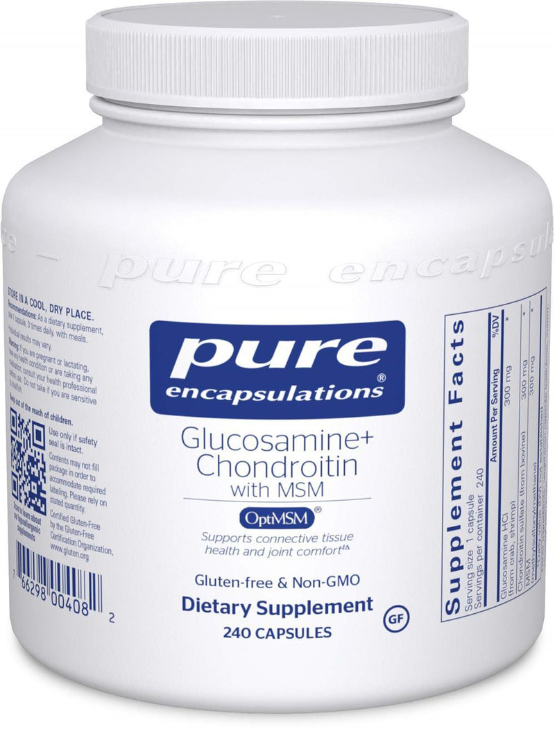 Pure Encapsulations Glucosamine Chondroitin w-MSM -- 60 Capsules 240 capsules