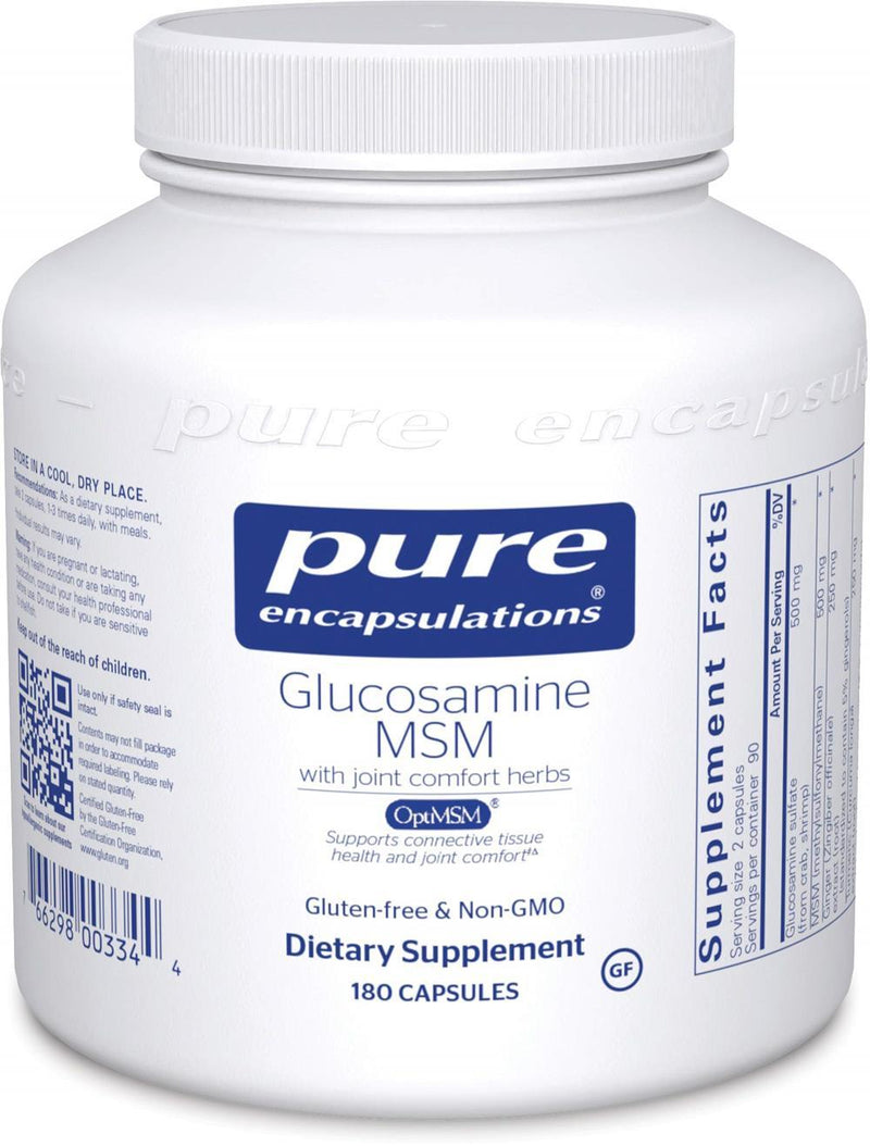 Pure Encapsulations Glucosamine/MSM w-Joint Comfort Herbs -- 60 Capsules 180 capsules